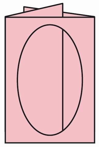 Passepartoutkarten B6 ovaler Ausschnitt - PAPERADO