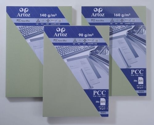 Artoz PCC Packungen 90 g/m² Blätter DIN A4, lindgrün gerippt