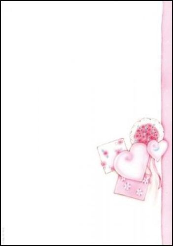 Hochzeitsdesignblätter DIN A4 "Blumen Bouquet rosa"