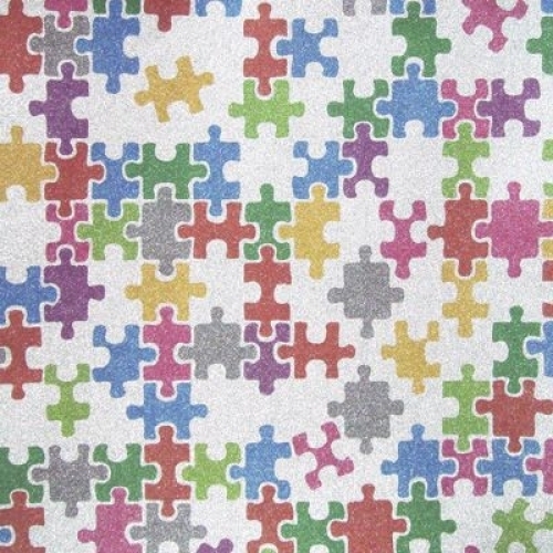 Artoz - Glitter Papier DIN A4 - Puzzle