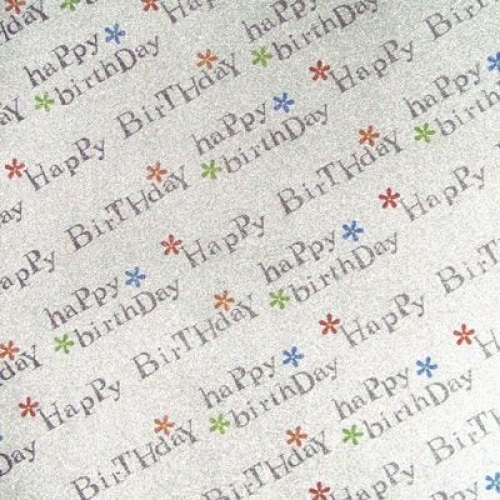 Artoz - Glitter Papier DIN A4 - Birthday -