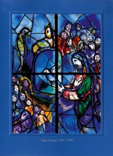 Kunstkarten B6 - Chagall "Chorfenster Noah"