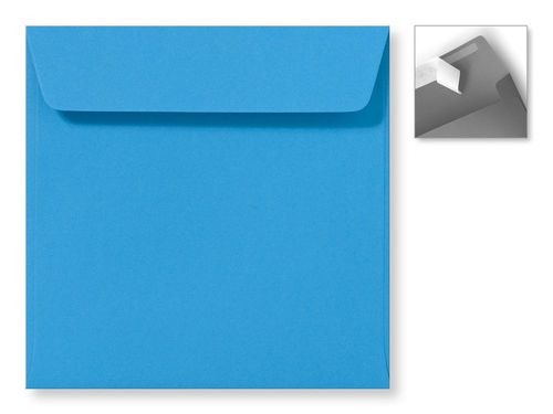 Quadratische Briefumschläge 160x160 mm, königsblau