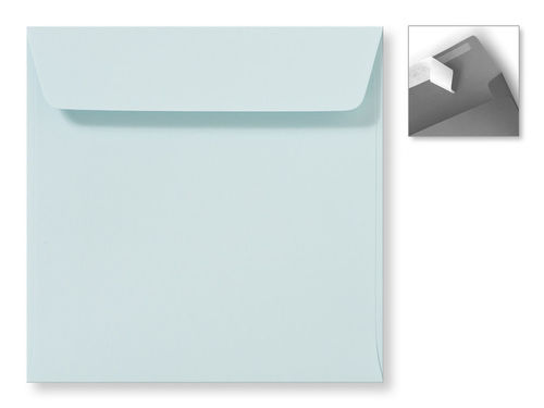 Quadratische Briefumschläge 160x160 mm, hellblau