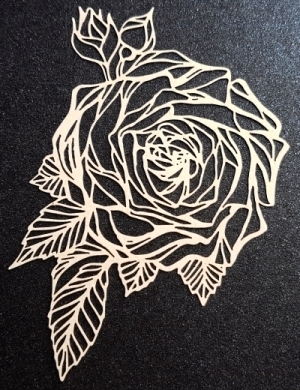 Lasercut - Motiv "Rose"